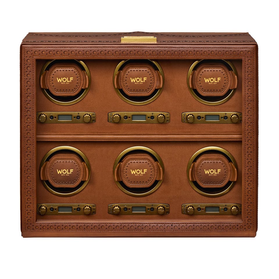 WOLF Brogue 6 Piece Watch Winder