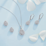 Everlasting 0.50ct TW Pear Lab-Grown Diamond Double Halo Pendant in 9ct White Gold
