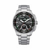 Citizen Promaster Analogue Digital 42mm Men's Watch JV3001-53E - The black dial pairs analog hands with a high-definition MIP digital display showing tide graph, moon phase, and race timer functions. A black unidirectional rotating bezel surrounds the dial.