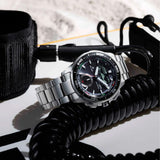 Citizen Promaster Analogue Digital 42mm Men's Watch JV3001-53E - Styled for sailing, sport, and everyday wear, this analogue-digital hybrid reflects Citizen's Eco-Drive solar-powered technology. Its black-and-silver finish suits both technical water sports and everyday use on land.