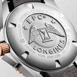 The Longines Hydro Conquest Automatic Men’s 41mm Watch L3.781.3.78.9 is fitted with a grey rubber strap, secured by a double safety folding clasp with push-piece opening.