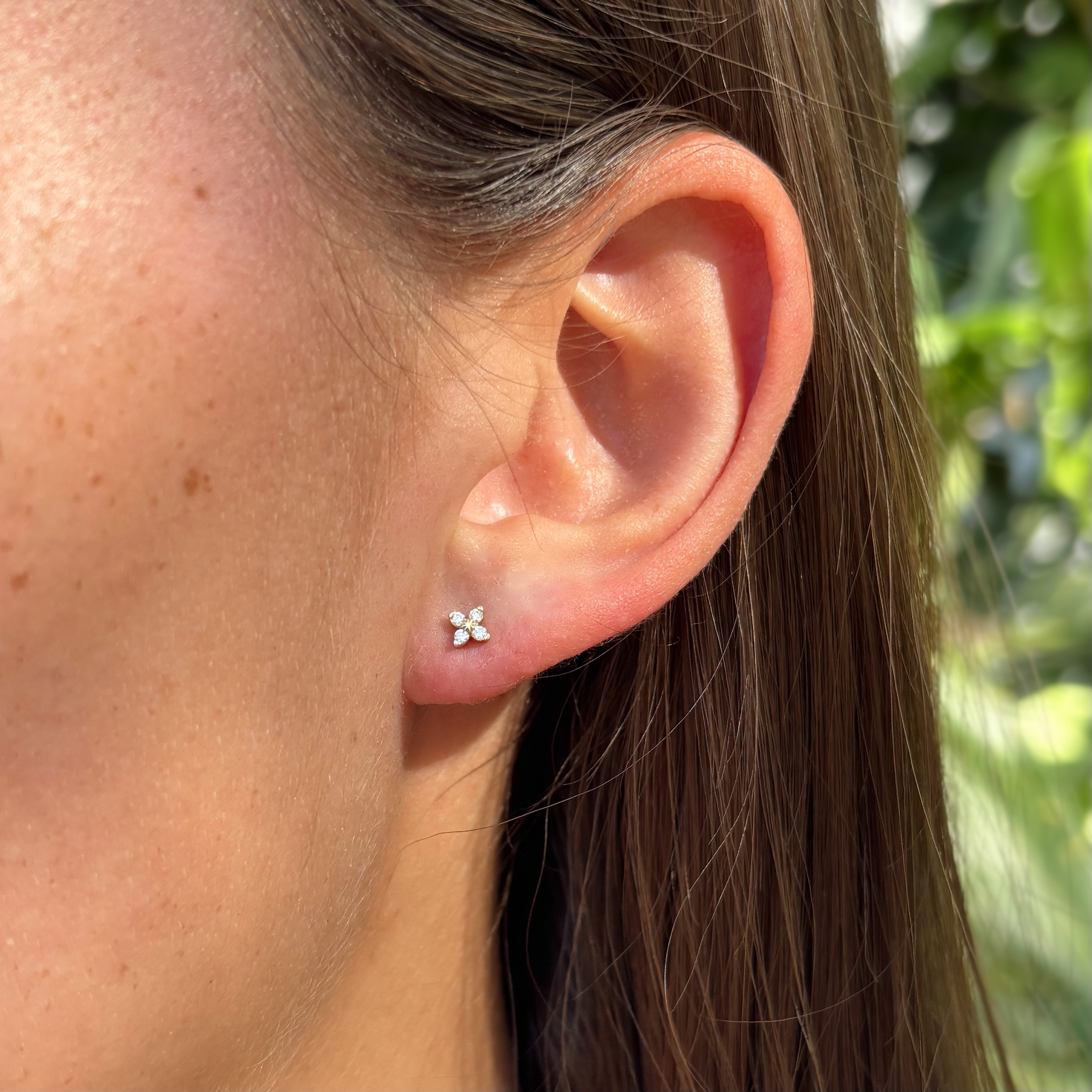 0.10ct TDW Lab-Grown Diamond Stud Earrings in 9ct Yellow Gold