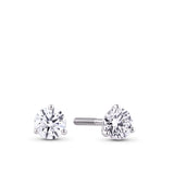 0.50ct TW Lab-Grown Diamond Solitaire Stud Earrings in 18ct White Gold