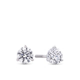 1.00ct TW Lab-Grown Diamond Solitaire Stud Earrings in 18ct White Gold