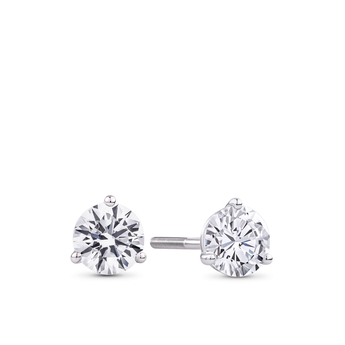1.00ct TW Lab Grown Diamond Earrings in 18ct White Gold