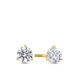 1.00ct TW Lab-Grown Diamond Solitaire Stud Earrings in 18ct Yellow Gold