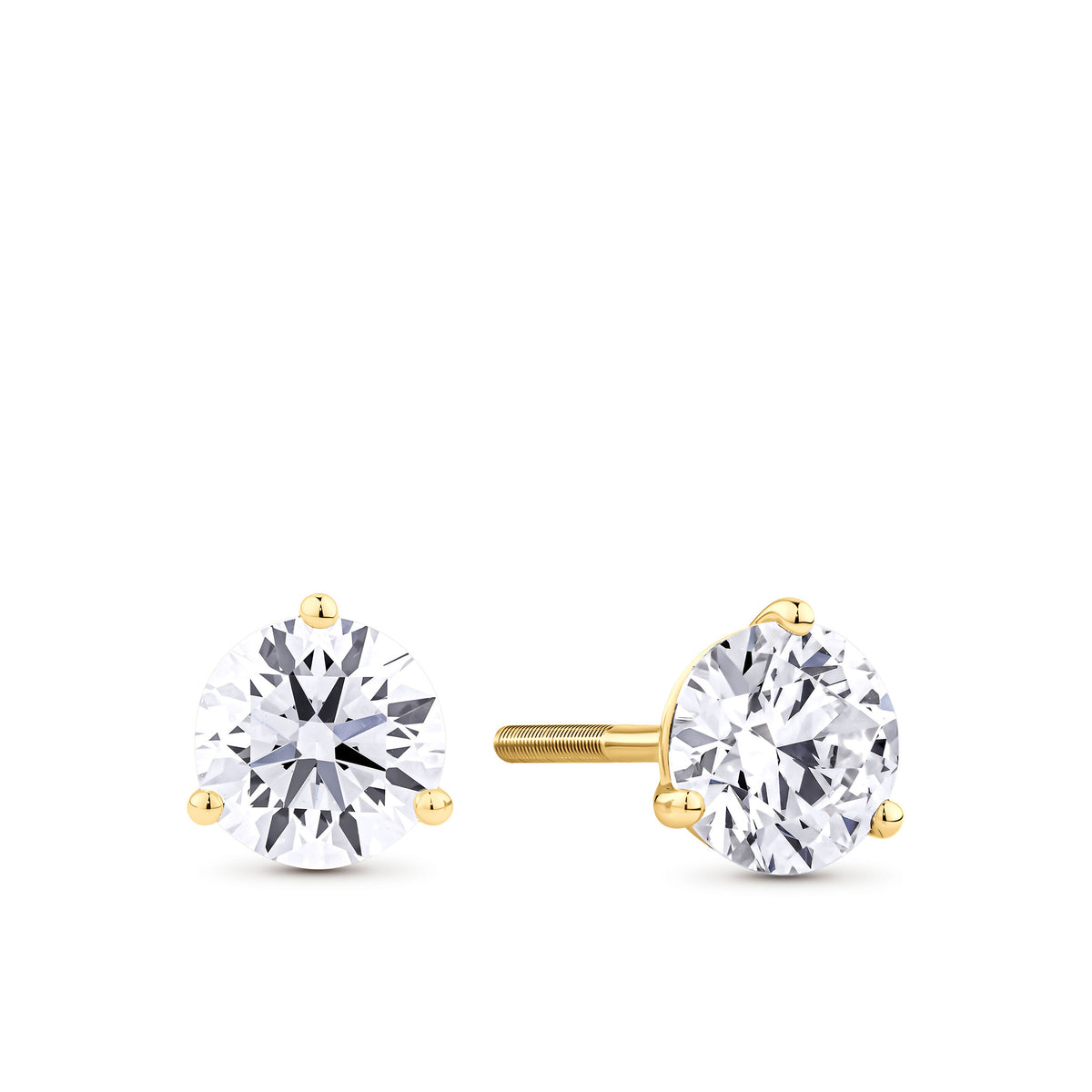 2.00ct TW Lab Grown Diamond Earrings in 18ct Yellow Gold