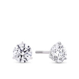 3.00ct TW Lab-Grown Diamond Solitaire Stud Earrings in 18ct White Gold