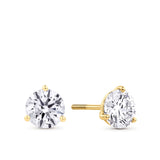 3.00ct TW Lab-Grown Diamond Solitaire Stud Earrings in 18ct Yellow Gold