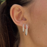 2.00ct TW Lab-Grown Diamond Hoop Earrings in 9ct White Gold