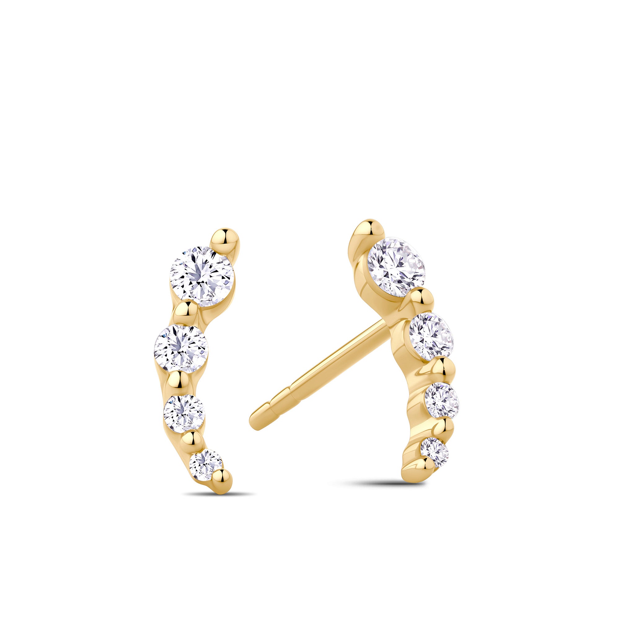 0.20ct TDW Lab-Grown Diamond Stud Earrings in 9ct Yellow Gold