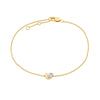 0.16ct TW Lab-Grown Diamond Heart Bracelet in 9ct Yellow Gold