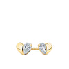 0.25ct TW Lab-Grown Diamond Heart Stud Earrings in 9ct Yellow Gold