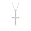 0.50ct TW Lab-Grown Diamond Cross Pendant with Chain in 9ct White Gold