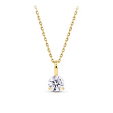 0.50ct TW Lab Grown Diamond Solitaire Pendant with Chain in 18ct Yellow Gold
