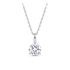 1.00ct TW Lab-Grown Diamond Solitaire Pendant with Chain in 18ct White Gold