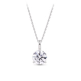 1.50ct TW Lab-Grown Diamond Solitaire Pendant with Chain in 18ct White Gold