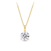 1.50ct TW Lab-Grown Diamond Solitaire Pendant with Chain in 18ct Yellow Gold