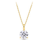 1.50ct TW Lab Grown Diamond Solitaire Pendant with Chain in 18ct Yellow Gold