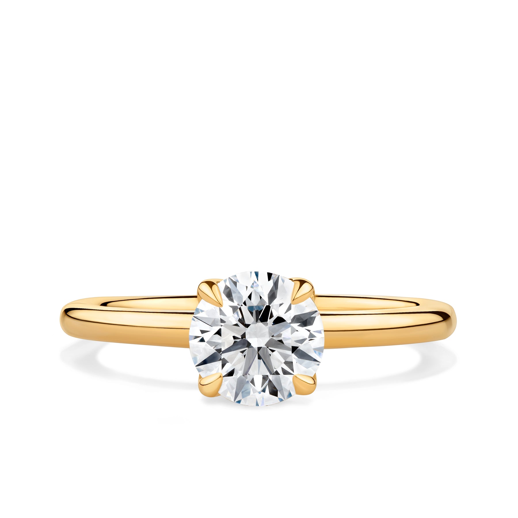 1.25ct Solitaire Round Brilliant-Cut GIA-Certified Lab Grown Diamond Engagement Ring in 18ct Yellow Gold