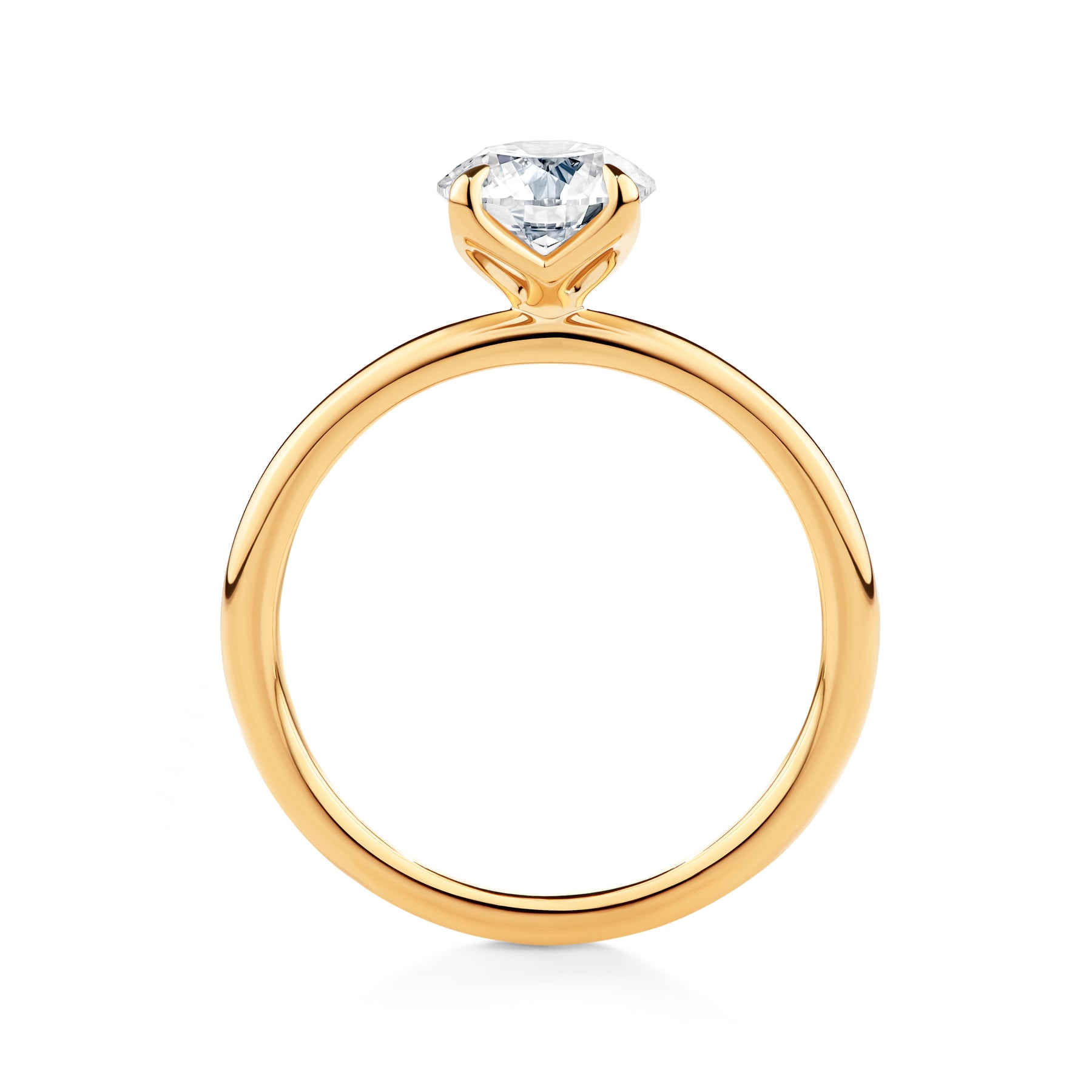 1.25ct Solitaire Round Brilliant-Cut GIA-Certified Lab Grown Diamond Engagement Ring in 18ct Yellow Gold