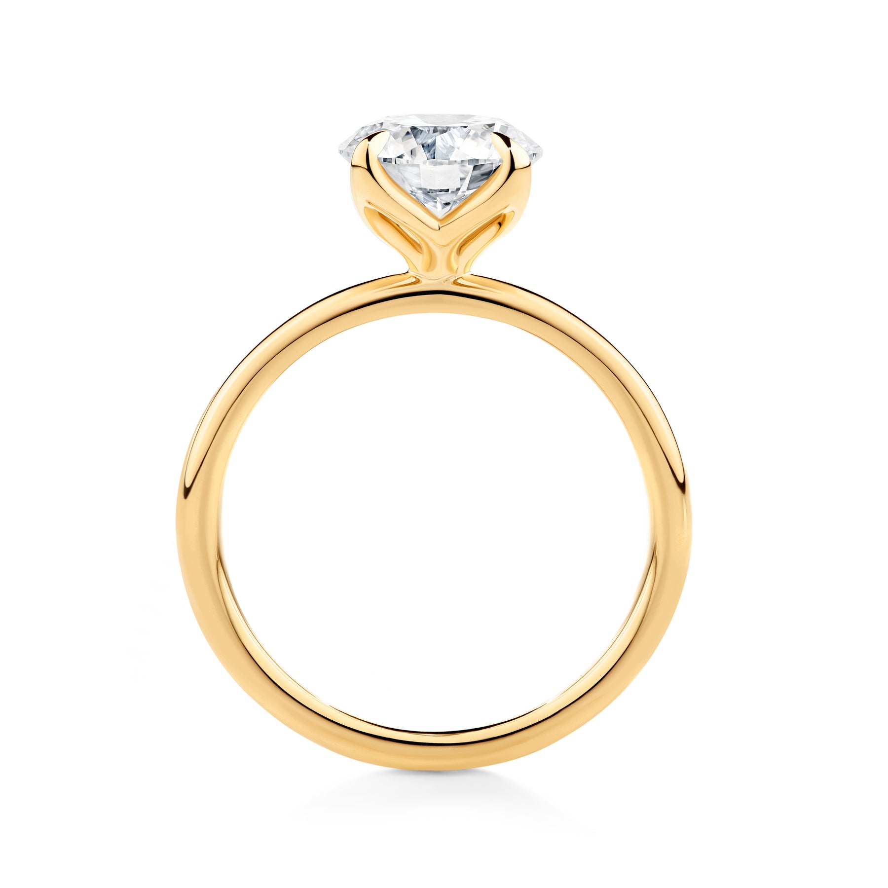 2.00ct Solitaire Round Brilliant-Cut GIA-Certified Lab Grown Diamond Engagement Ring in 18ct Yellow Gold