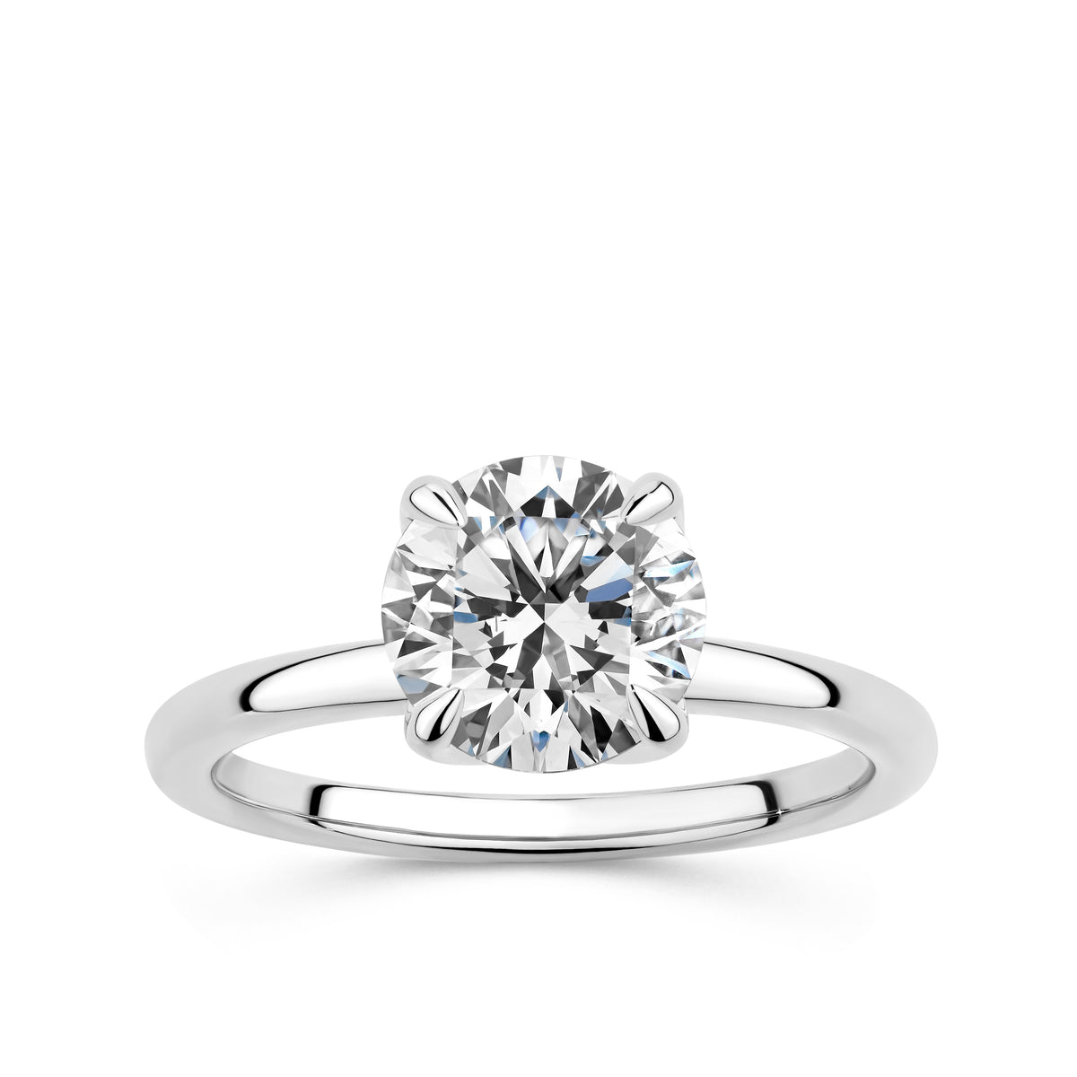 2.00ct Solitaire Round Brilliant-Cut GIA-Certified Lab Grown Diamond Engagement Ring in 18ct White Gold