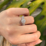 Everlasting 0.50ct TW Round Brilliant Lab-Grown Diamond Double Halo Engagement Ring in 9ct White Gold