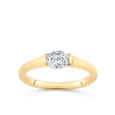 0.50ct Oval-Cut Lab Grown Diamond Ring in 9ct Yellow Gold