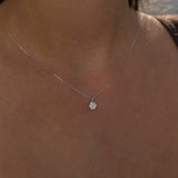 0.77ct TW Cluster Lab-Grown Diamond Pendant and Earrings Set in 9ct White Gold