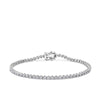 Front-on view of the Wallace Bishop 2.00ct TDW Round Lab-Grown Diamond Tennis Bracelet in Sterling Silver, reference LGTB200SS, showing the continuous row of claw-set round brilliant cut diamonds along the band. This lab-grown diamond tennis bracelet features a polished silver finish and secure box clasp.