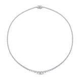 10.00ct TW Lab-Grown Diamond Tennis Necklace in 18ct White Gold