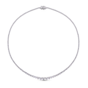 10.00ct TW Lab Grown Diamond Tennis Necklace in 18ct White Gold
