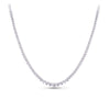 6.00ct TW Lab-Grown Diamond Graduated Necklace in 18ct White Gold