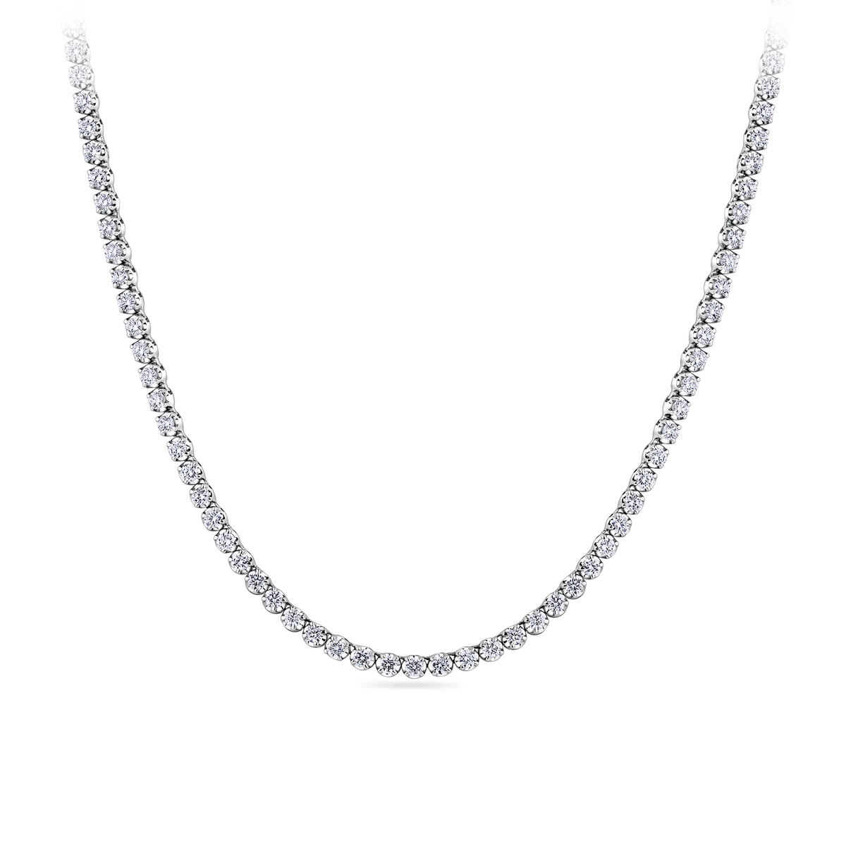 6.00ct TW Lab Grown Diamond Tennis Necklace in 18ct White Gold