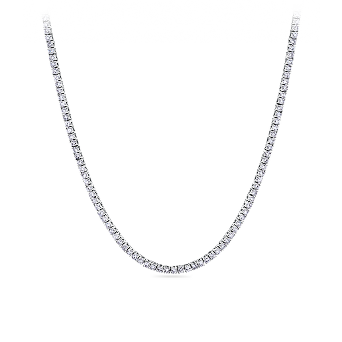 8.00ct TW Lab Grown Diamond Tennis Necklace in 18ct White Gold