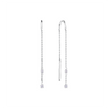 Lab-Grown Diamond Drop Earrings in Sterling Silver