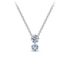 Floating Lab-Grown Diamond Drop Necklace in Sterling Silver