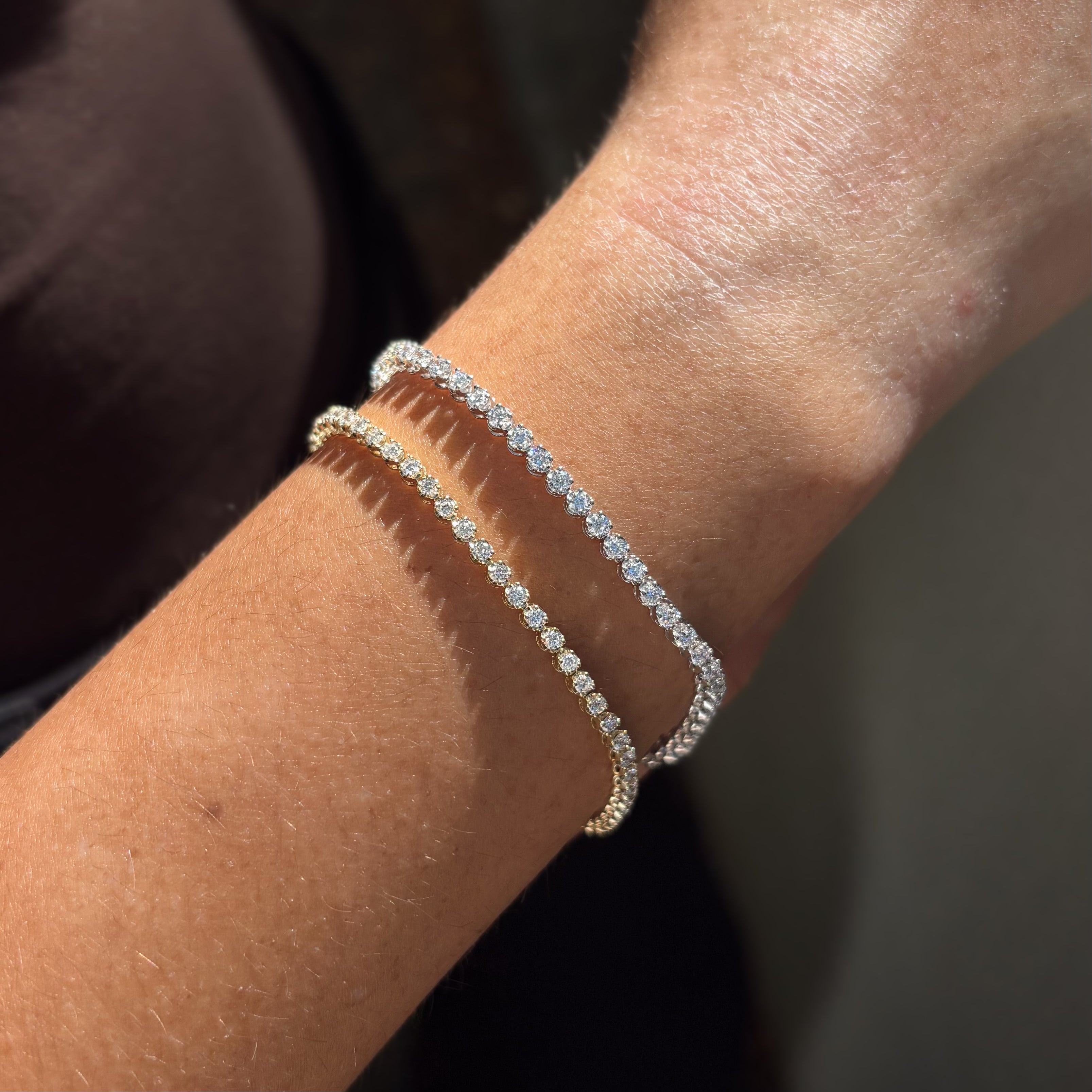 2.00ct TW Lab-Grown Diamond Tennis Bracelet in 9ct Yellow Gold