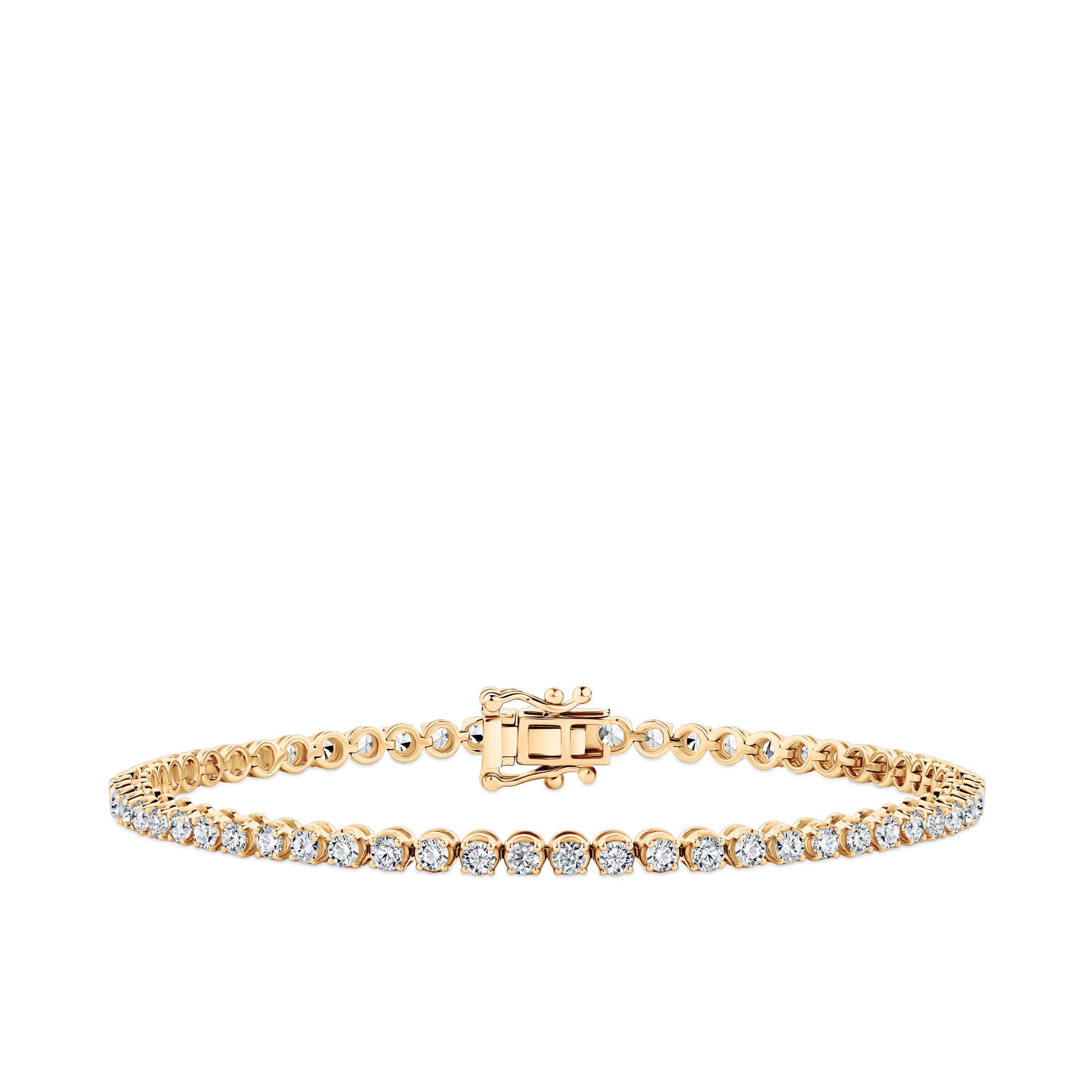 3.00ct TW Lab-Grown Diamond Tennis Bracelet in 9ct Yellow Gold