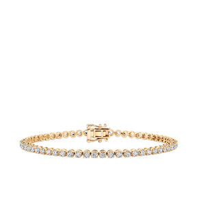 3.00ct TW Lab Grown Diamond Tennis Bracelet in 9ct Yellow Gold
