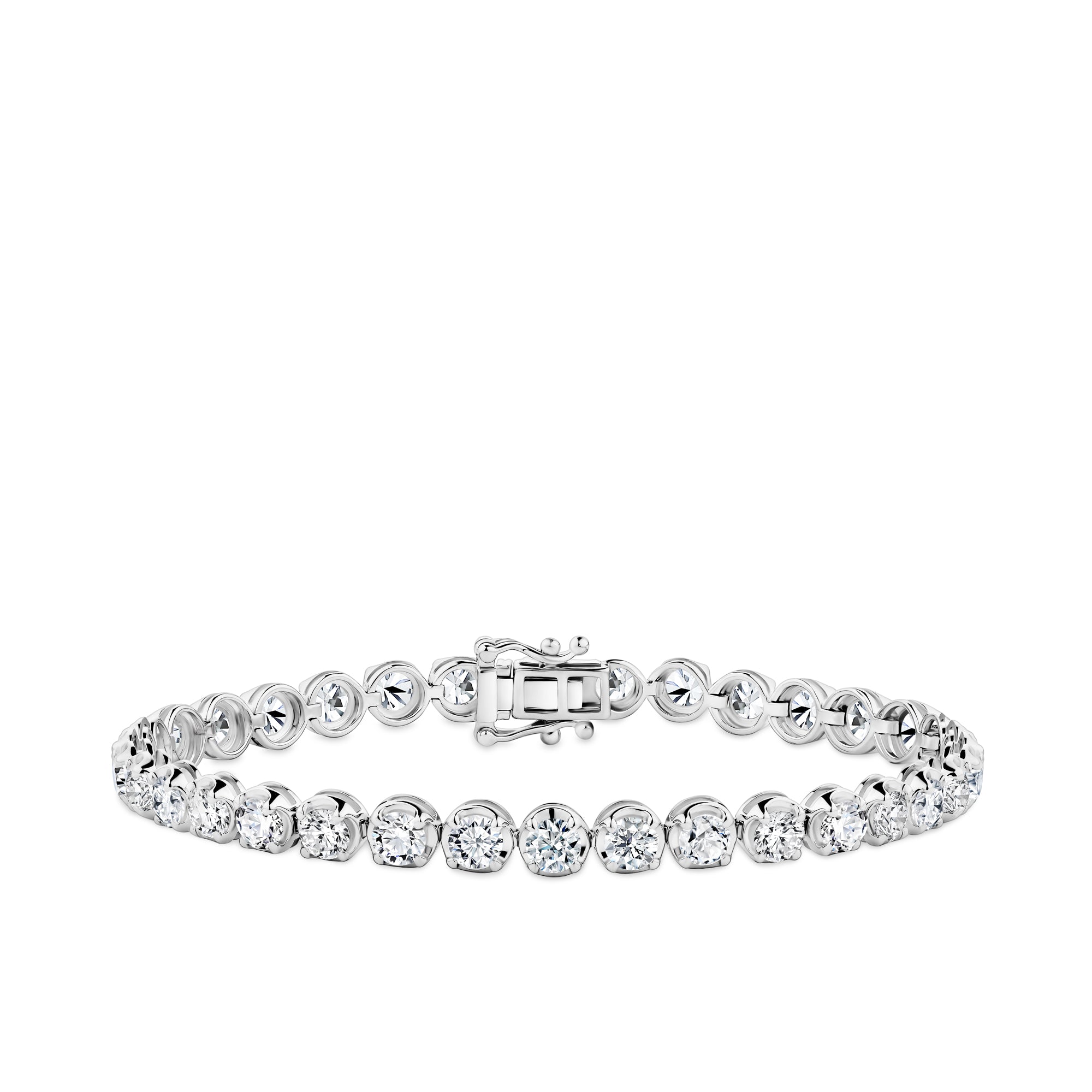 7.00ct TW Lab-Grown Diamond Tennis Bracelet in 18ct White Gold