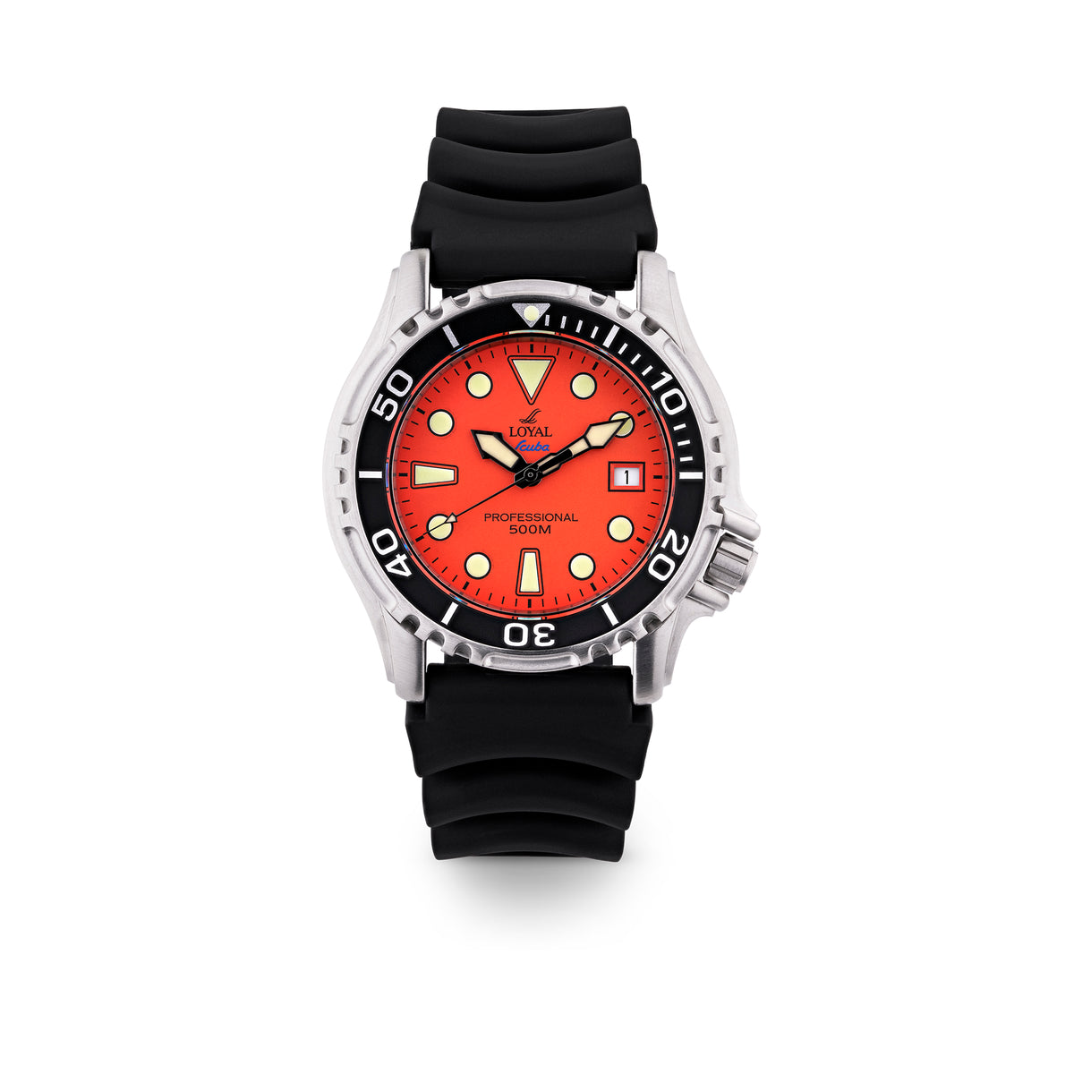 Loyal Scuba Professional Men’s 41.50mm Quartz Watch Orange