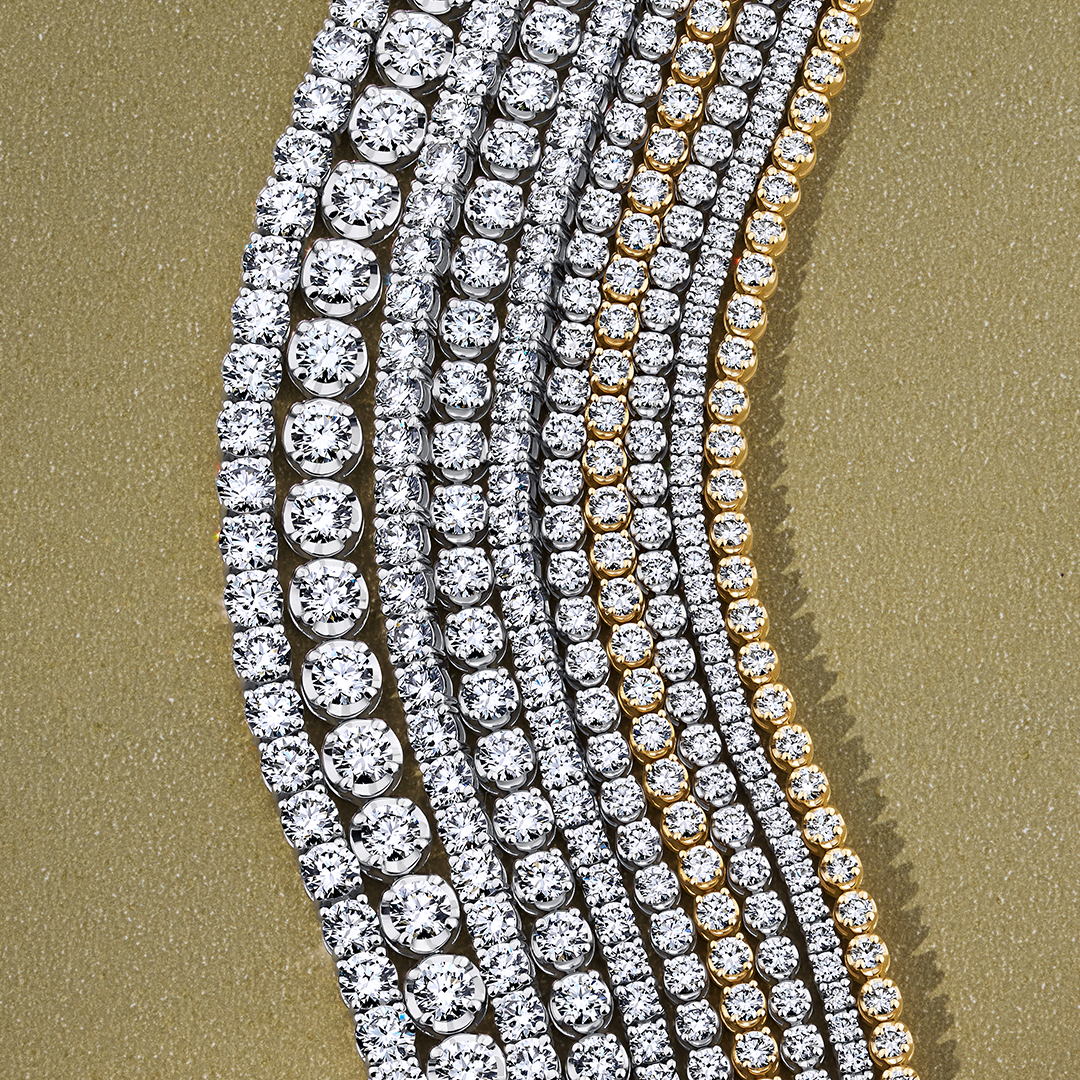 2.00ct TW Lab-Grown Diamond Tennis Bracelet in 9ct Yellow Gold