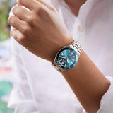 Citizen Tsuyosa Automatic 40mm Men's Watch NJ0231-56L - Worn on the wrist, the 40mm stainless steel case and matching stainless steel bracelet sit securely for all-day wear. The proportions suit a sport-luxury style for daily use.