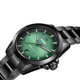 Rado Captain Cook Discover 40.7mm R32279312 side profile – polished black high-tech ceramic case with crown protection, screw-down ceramic crown, curved sapphire crystal, 12.3mm case profile