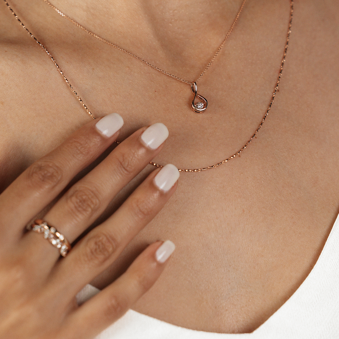 9ct rose gold necklace on sale