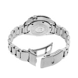 The Seiko Prospex "Marinemaster" Automatic 42.60mm Men's Watch SLA077J is fitted with a stainless steel bracelet, secured by a Seiko clasp. The screw-down case back contributes to the watch's 300m water resistance rating.