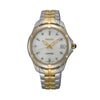 Seiko Coutura Quartz Women's 33.7mm Two-Tone Stainless Steel Watch & Bracelet, Mother-of-Pearl Dial, Diamond Markers, 100m Water Resistant SUR594P