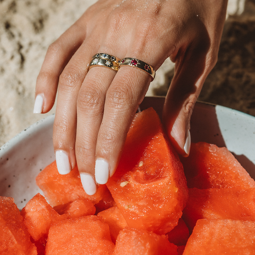 Solid opal 2025 ring band